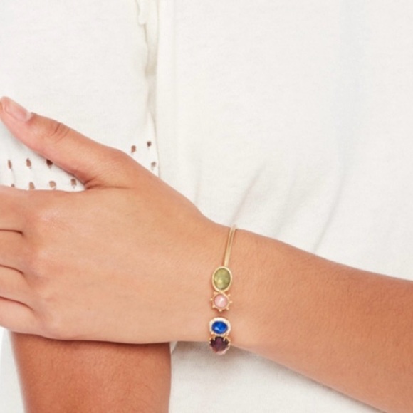 Sold on eBay! NWT, kate spade, Perfectly Imperfect Cuff Bracelet w/ stones - Picture 2 of 8